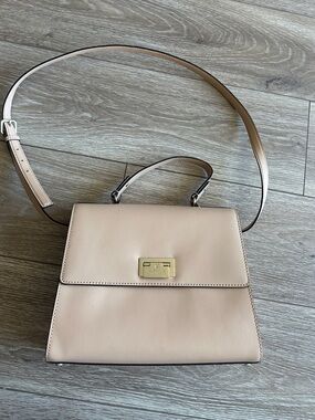 kate spade Blush Beige Leather Top-Handle Satchel with Gold Hardware